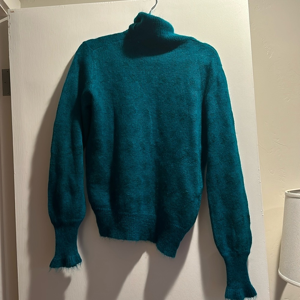 Made in Italy Vintage emerald Blue Turtle Neck